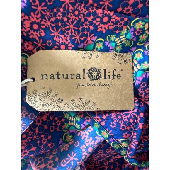 NWT Natural Life Lightweight Maxi Slip Dress Garland Navy Women’s Size M - Picture 9 of 9